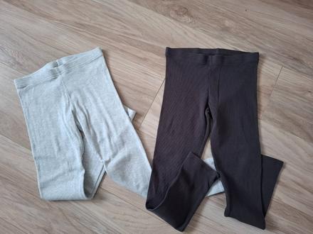 2x rebrované legíny, veľ. 140, f&f,140