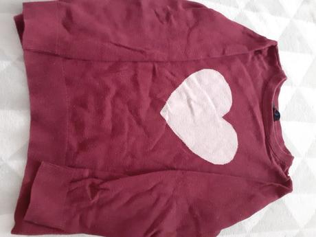 Bordovy dievcensky pulover, 140