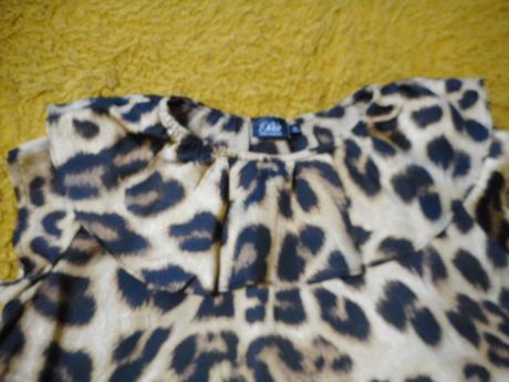 Dievčenský top s leopardím vzorom 134/140cm, 140