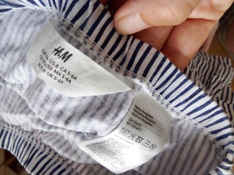 Námornícka suknička s volanmi, h&m,122