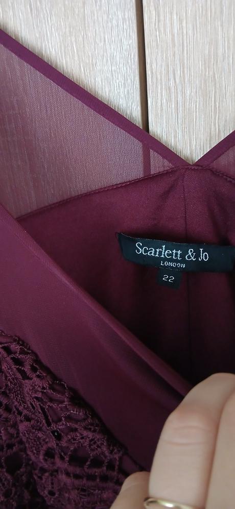 Bordove spolocenske saty xxl scarlett &jo, xxl