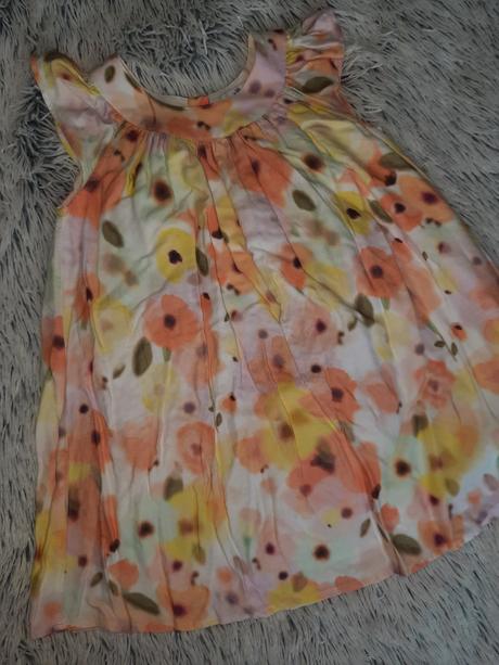 Letné bavlnené šaty - kvietkovaná blúzka, marks & spencer,98