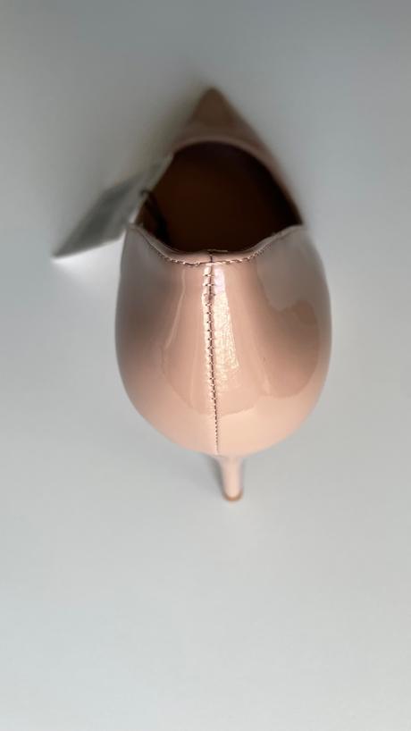 Špicaté ihličky lodičky béžové nude lakované 9 cm, mango,36