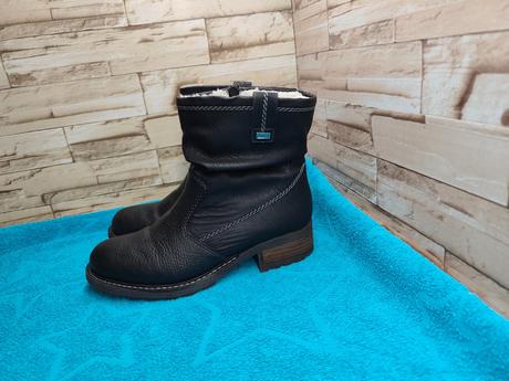 Rieker 40 - dámske čierne čižmy s membránou, rieker,40