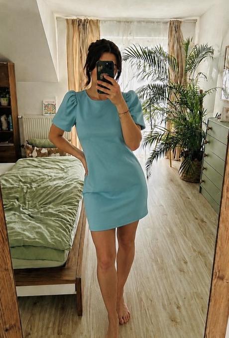 Krásne tyrkysové šaty značky green apple, s