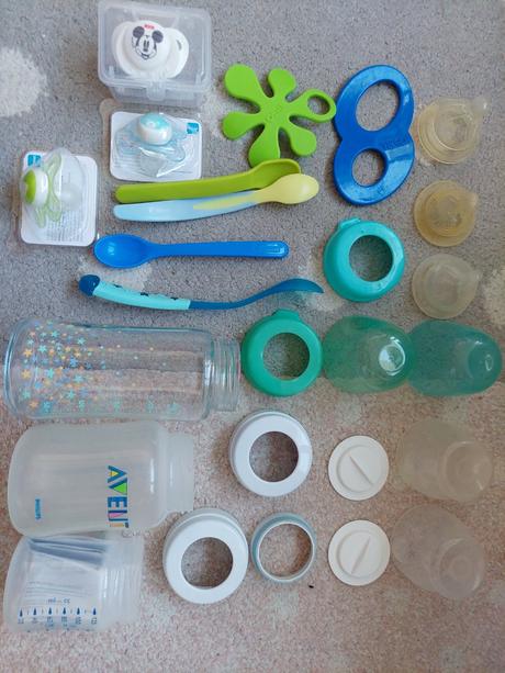 Flasky, dudle, cumle hryzatka, lyzicky, avent