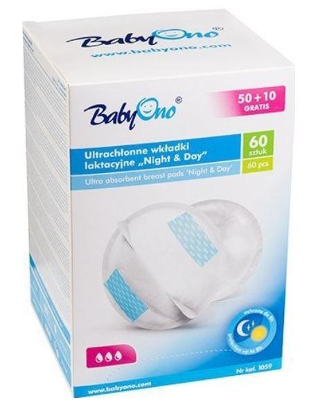 Babyono vložky ultra absorbčné do podprsenky 60 ks,
