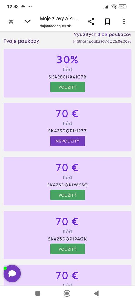 Poukaz na nákup dajana rodriguez, dajana rodriguez