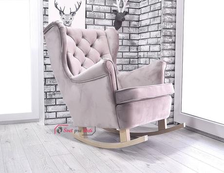 Kreslo velvet lavender,