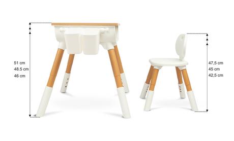 Toyz detský stôl so stoličkou do 25kg wood,