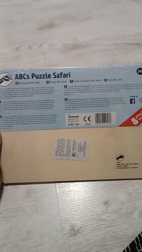 Puzzle abc safari abeceda veľké písmená, 