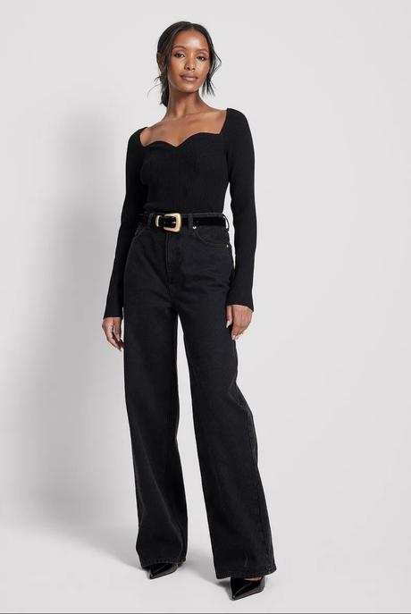 Na-kd rebrovaný top srdiečkový štvorcový výstrih, 30