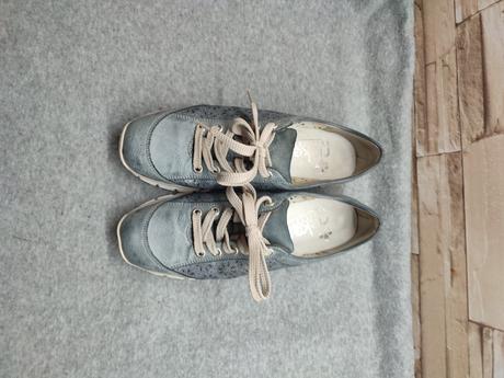 Rieker 38 - dámske dierkované modré topánky, rieker,38