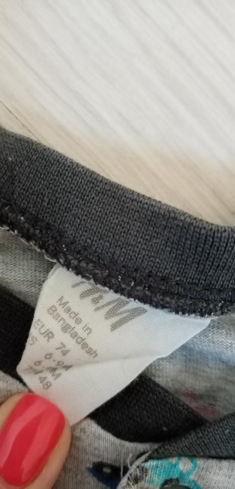 Pyjamo letné autíčka, h&m,74