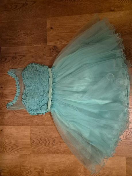Baby doll tiffany blue šaty, s