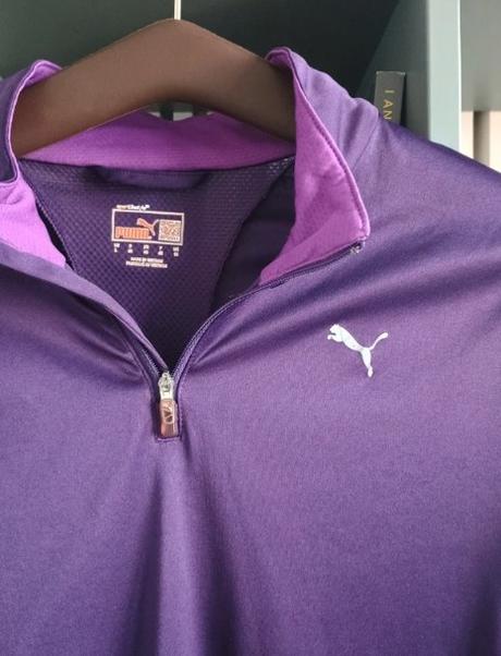 Fialový športový top, puma,l