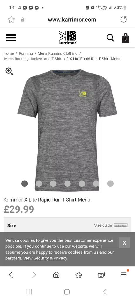 Pánske bežecké tricko, karrimor,s