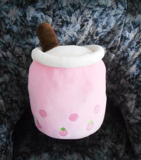 Plyšák/vankúšik bubble tea jahody,