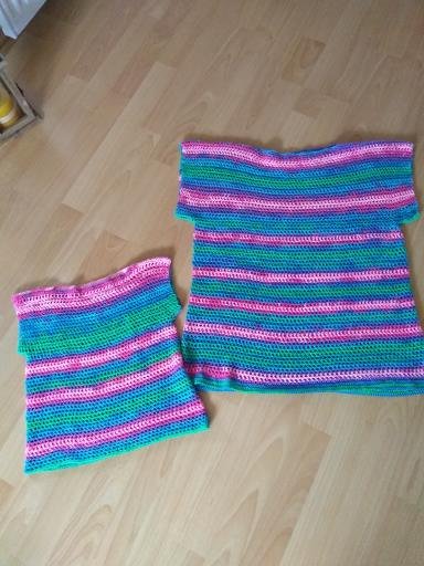 Hačkované tuniky pre mamu a dcéru už aj s poštou, 128