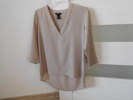 Blúzka dlhý rukáv 36 h&m krémová / béžová, h&m,36