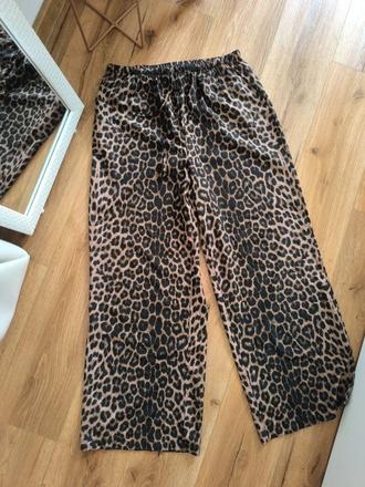 Voľné leopardie nohavice, l