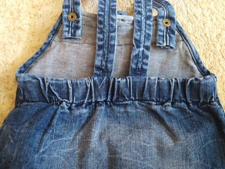 Riflové šaty, benetton,80