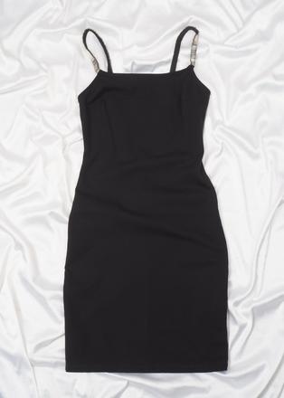 Kvalitné čierne šaty bershka, bershka,s