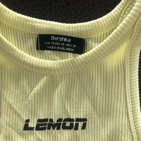 Citrónovo žltý letný crop topík bershka, bershka,xs