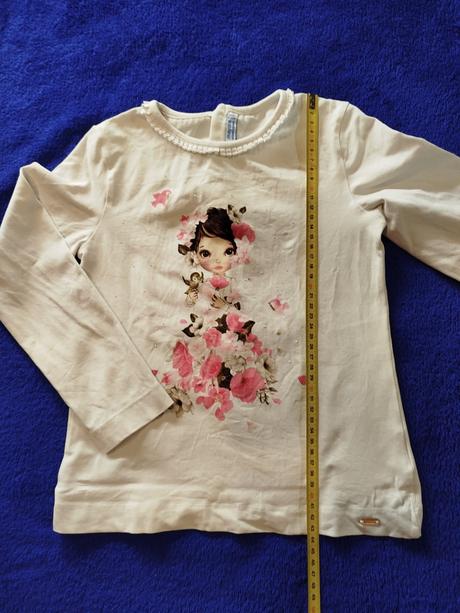 Tričko s dievčatkom a kvetinami, mayoral,128