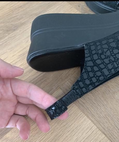 Dámske čierne sandále na platforme, 39