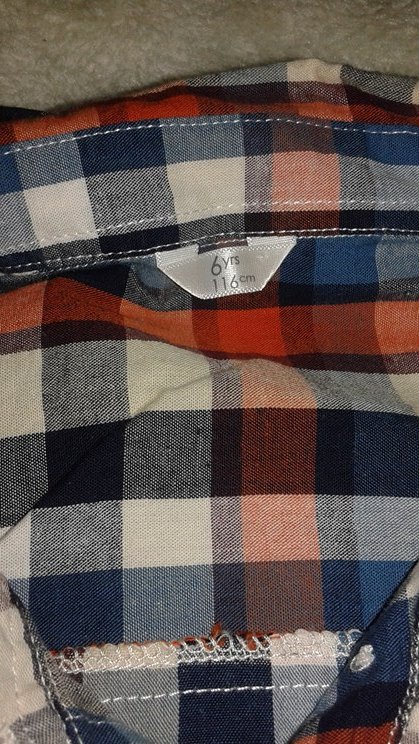 Chlapčenská károvaná košeľa, veľ. 116, 116