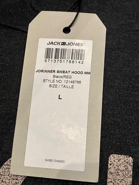 Pánska mikina s kapucňou a nápisom jack&jones (l), l