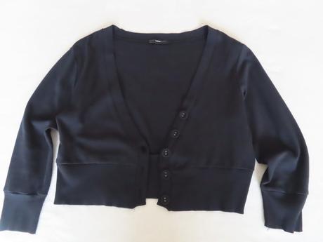 Krátky čierny svetrík, bolerko veľ. l, l
