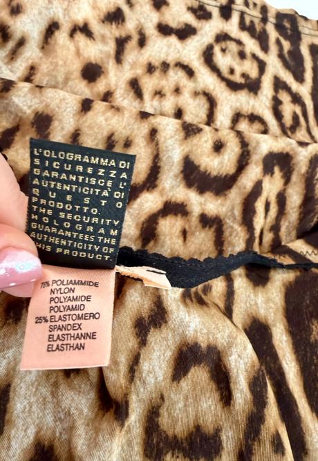Luxusný roberto cavalli leopard top, s