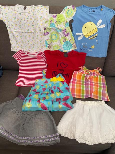 Balík letného dievčenského oblečenia, 68–80