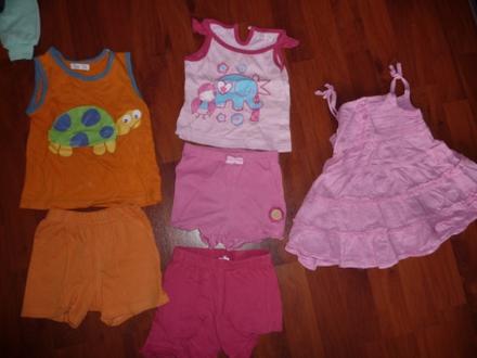 Balík málo noseného oblečenia v. 68-80, cena 5,-, 68–80