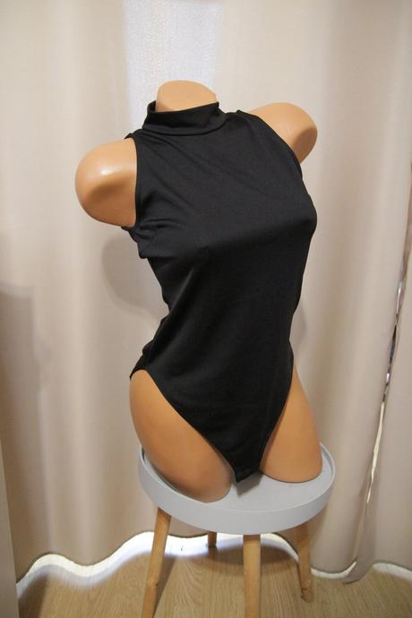 Čierny elastický body top, m, m