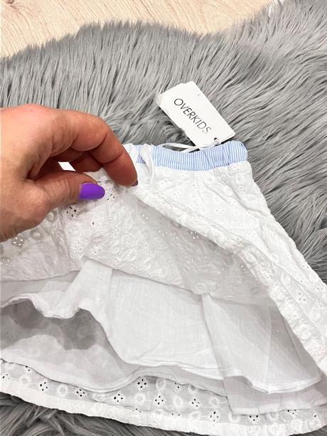 Dievčenská letná sukňa biela overkids (92), 92