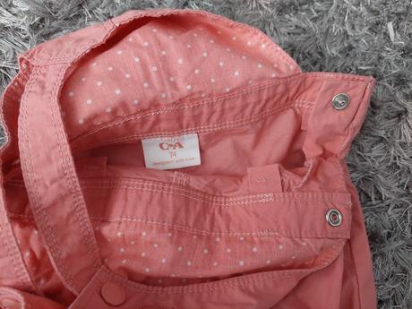 Dievčenské nohavice na traky c&a veľ. 74, c&a,74