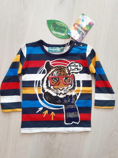 Chlapčenské farebné pásikavé tričko desigual (74), desigual,74