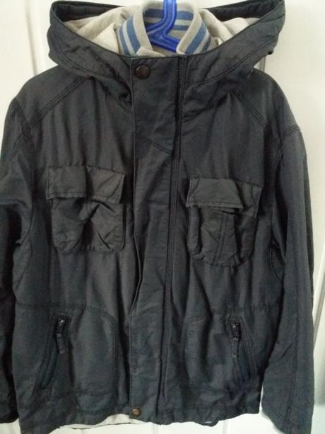 Bunda - vetrovka, pekná modrá, 140