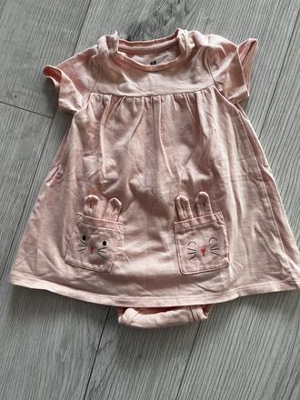 Utešené body šaty so zajačikmi, h&m,74