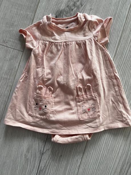 Utešené body šaty so zajačikmi, h&m,74