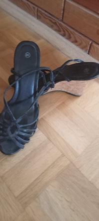 Čierne supr sandálky, 38