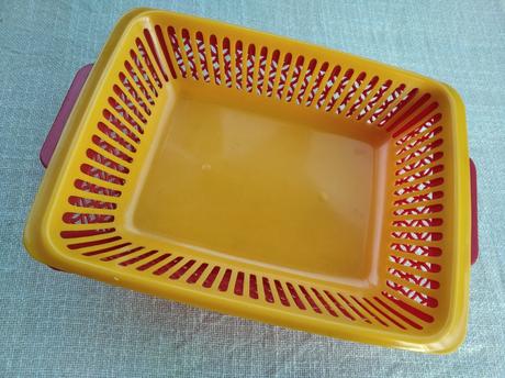 Retro košíček - žltý, 