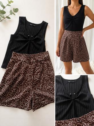 Letný outfit + top + kraťasy, xs