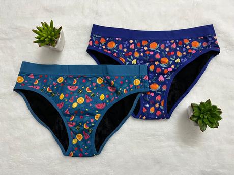 Menštruačné nohavičky lunamia - modrá sada 1, xs