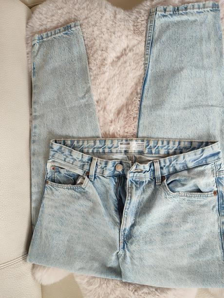 Pánske rifle bershka (straight vintage), bershka,40