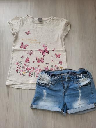 Riflove kraťase + tričko, 134