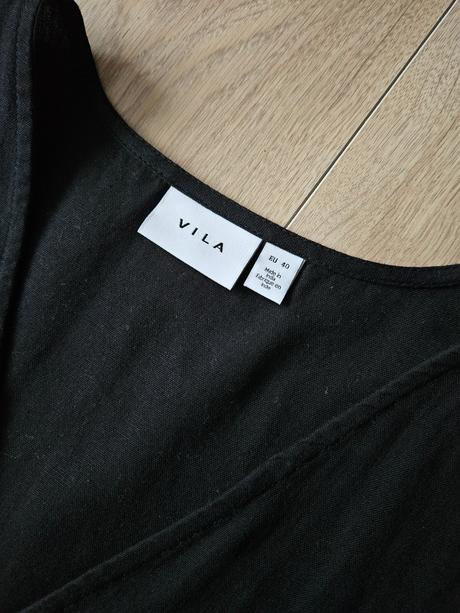 Dlhé zavinovacie ľanovo bavlnené šaty, 38 / 40 / l / m